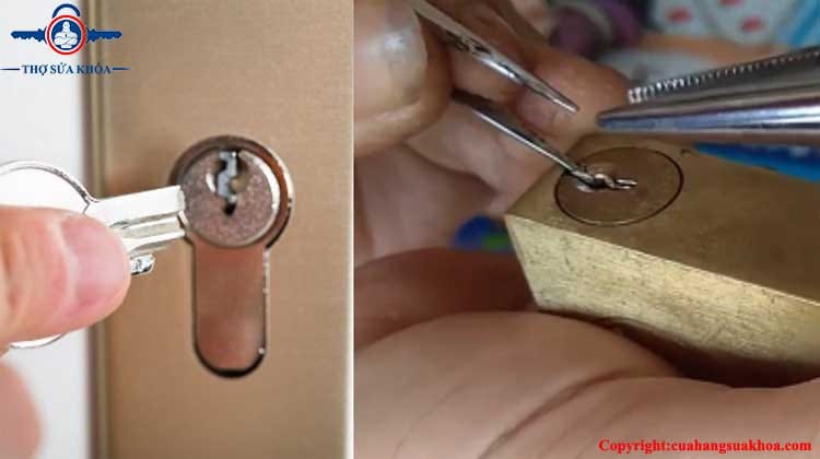 Mở khóa tay gạt khi chìa khóa bị gãy trong ổ