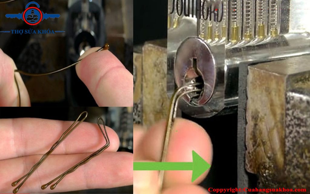 Dùng ghim kẹp mở khóa cửa 