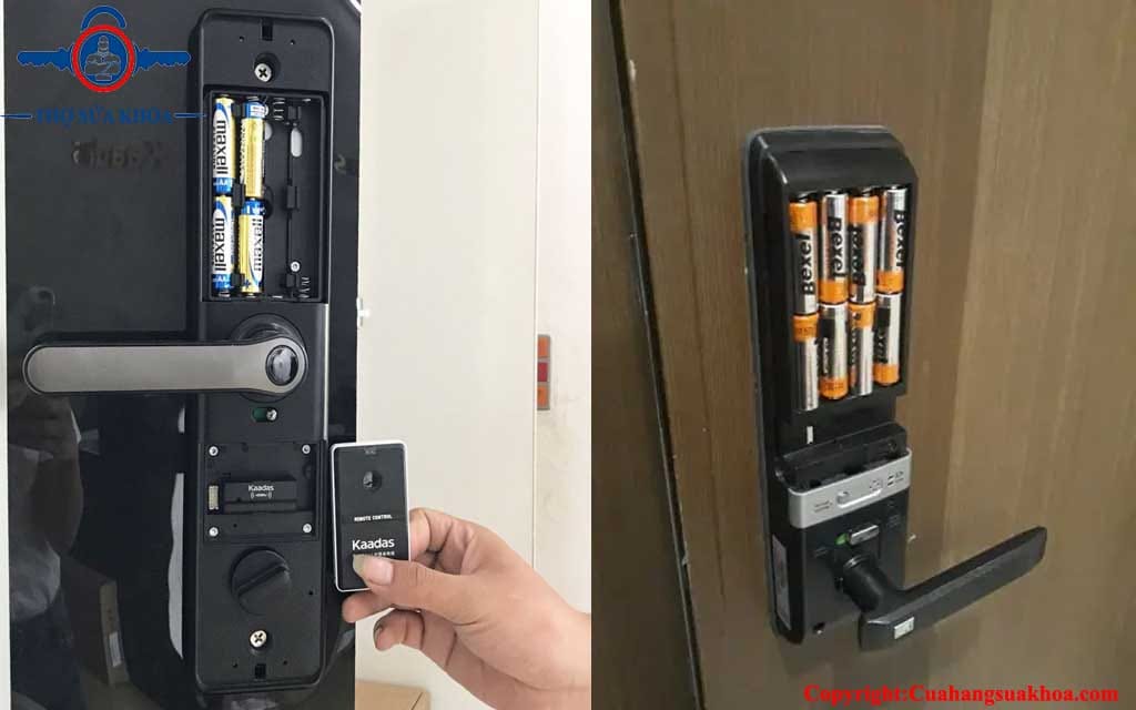 Cách thay pin khóa cửa vân tay
