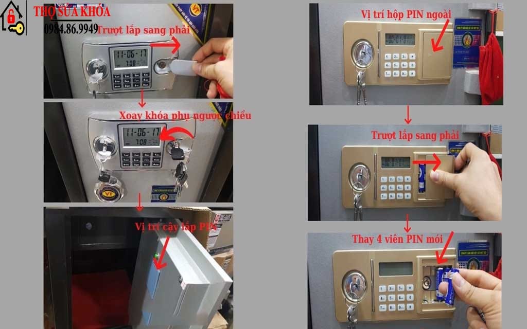 Sửa khóa két sắt điện tử Việt Tiệp
