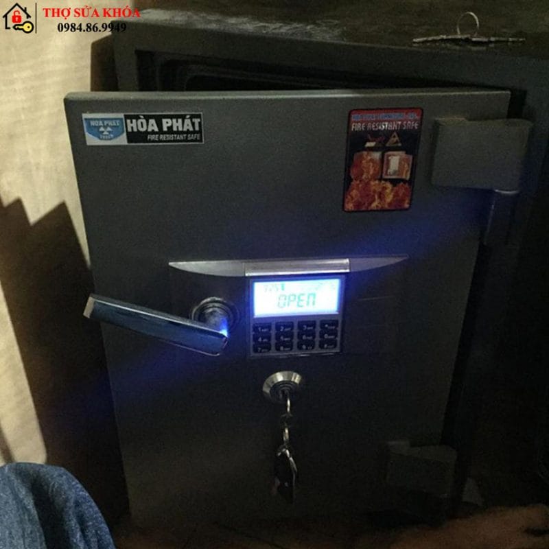 Cách mở két sắt Hòa Phát điện tử
